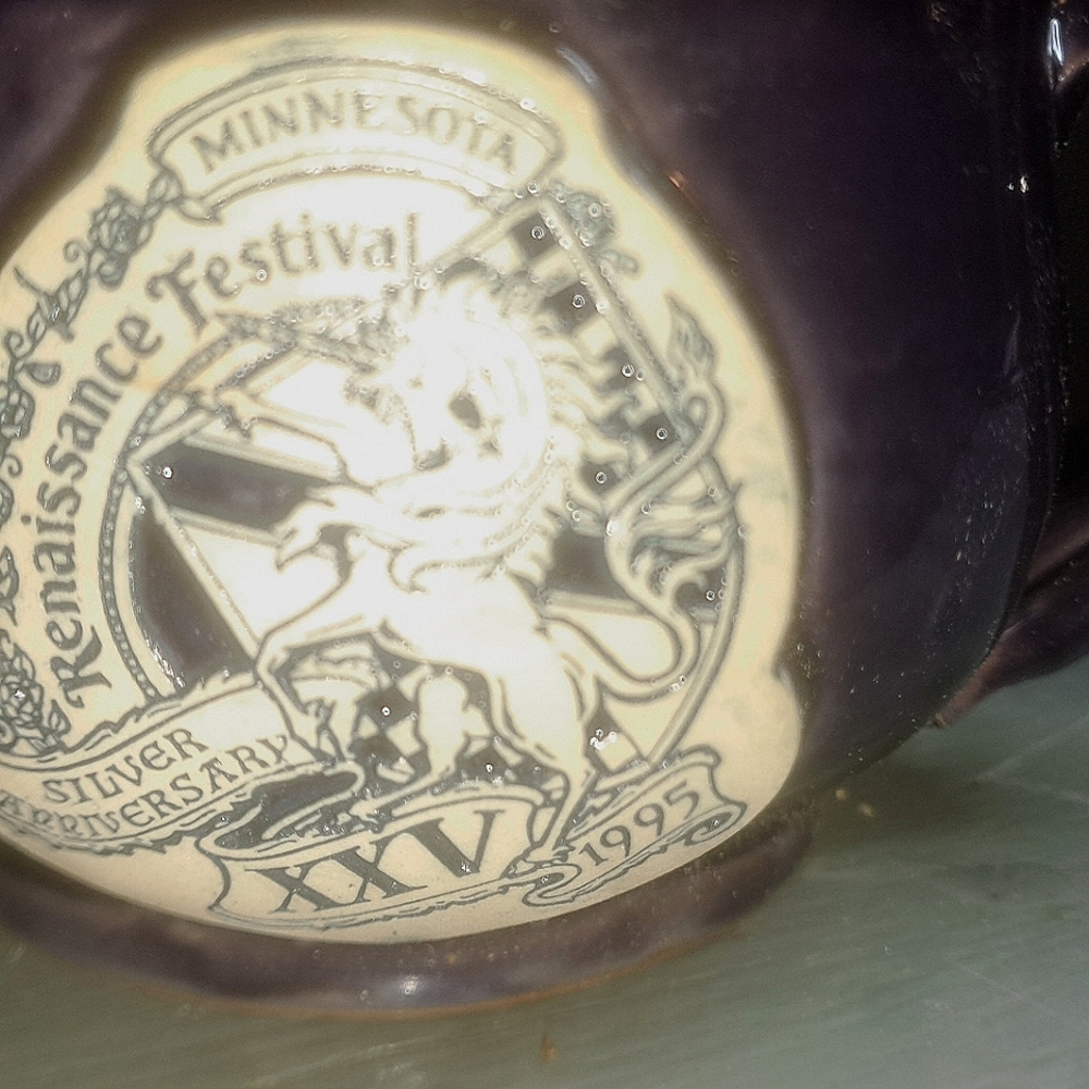 Minnesota Renaissance Festival Mug - Purple 1995 silver anniversary